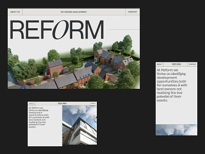 Reform — Site Launch adobe xd architects architecture contrast design grid hero layout projects real estate typography ui ux web design website