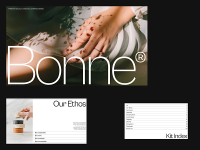 Pitch.com — Bonne Deck (B) branding deck design eco editorial grid index layout minimal pitch pitch deck presentation typography ui ux visual direction website