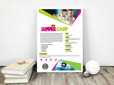 Summer Camp Poster branding design graphic design poster vector