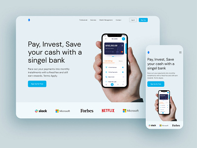 Websitedesign concept for a bank branding concept ui webdesign