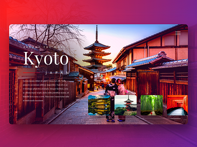 Kyoto colorful design kyoto layout ui ux
