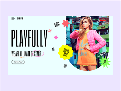 Playfully branding clean colourful ecommerce fashion fashion brand grid interface marketing minimal online shop online shopping pastels shop shopify shopping ui ux website woman