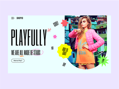 Playfully branding clean colourful ecommerce fashion fashion brand grid interface marketing minimal online shop online shopping pastels shop shopify shopping ui ux website woman