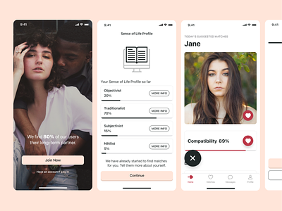Blind Cupid app app design branding chat dating app design illustration interface ios message app ui ux