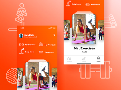 User Profile - 006 app app design branding dailyui design exercises fit fitness fitness app grid icon illustration interface logo page sport typography ui ux