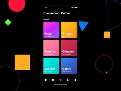 060 Colour Picker app app design colorful colour colours dailyui design flat grid interface minimal picker ui ux