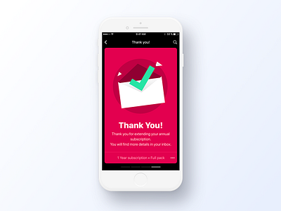 077 Thank You app app design dailyui design email illustration interface message thank you thanks ui ux vector