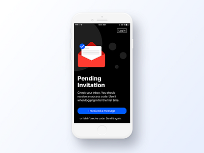 078 Pending Invitation app app design company dailyui design email illustraion interface invitation message minimal pending ui ux vector