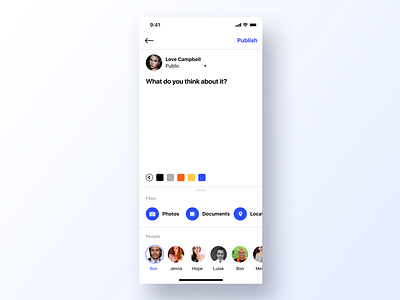 081 Status Update app app design dailyui design grid interface minimal simple social social app status status update ui ux