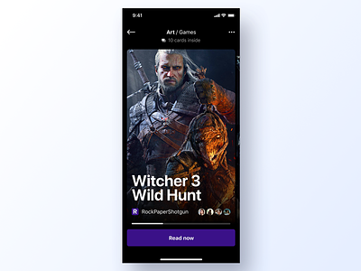 091 Games app app design cd projekt dailyui design game game design games gaming interface news review reviews ui ux witcher witcher 3