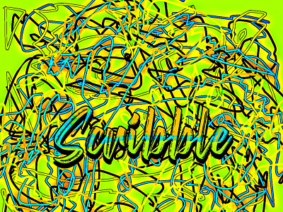 Scribble - vibrant cover art concept abstract design albumart albumcover cover art digitalart flyerdesign graphic design illustration posterdesign typography