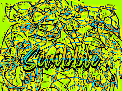 Scribble - vibrant cover art concept