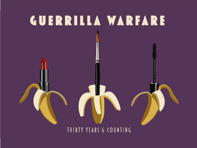 Guerrilla Girls Thirty Years War 30th anniversary guerrilla girls print design promotional design vector art