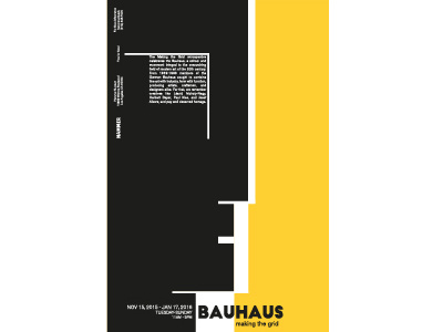 Bauhaus: Making the Grid bauhaus exhibition poster poster