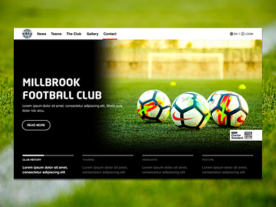 Football club web design