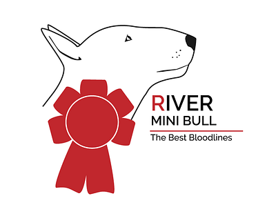 River Minu Bull bull terrier dog logo mini bull