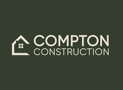 Compton Construction branding design graphic design icon illustration logo minimal typography vector web