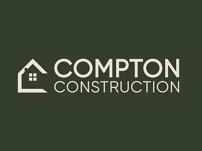 Compton Construction branding design graphic design icon illustration logo minimal typography vector web