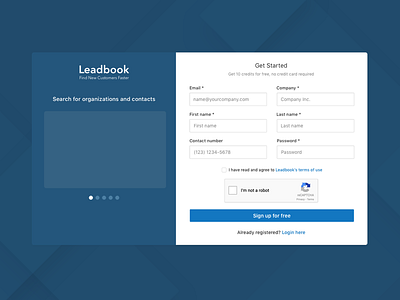 Leadbook Signup