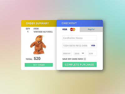 Daily UI 002 - Credit card checkout