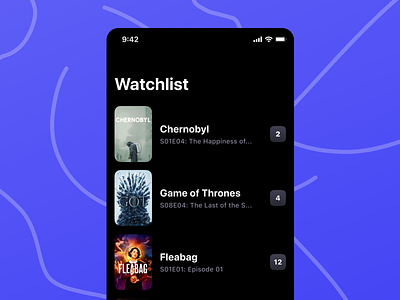 Watchlist design ios mobile mobile app mobile ui product tv app tv show