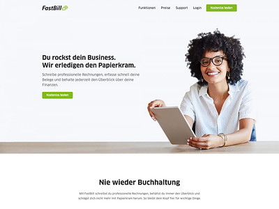 FastBill - Homepage A/B Test design ui ux web web design website