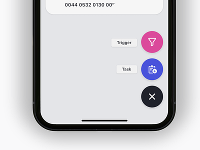 Acto - Create Floating Button application design ios ui ux