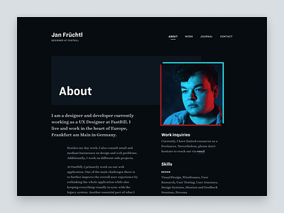 Portfolio 2019 - About design grid layout portfolio redesign ui ux web web design website