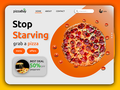 🍕Pizza Website Homepage UI