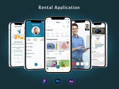 Rental application design figma rental app ui ux