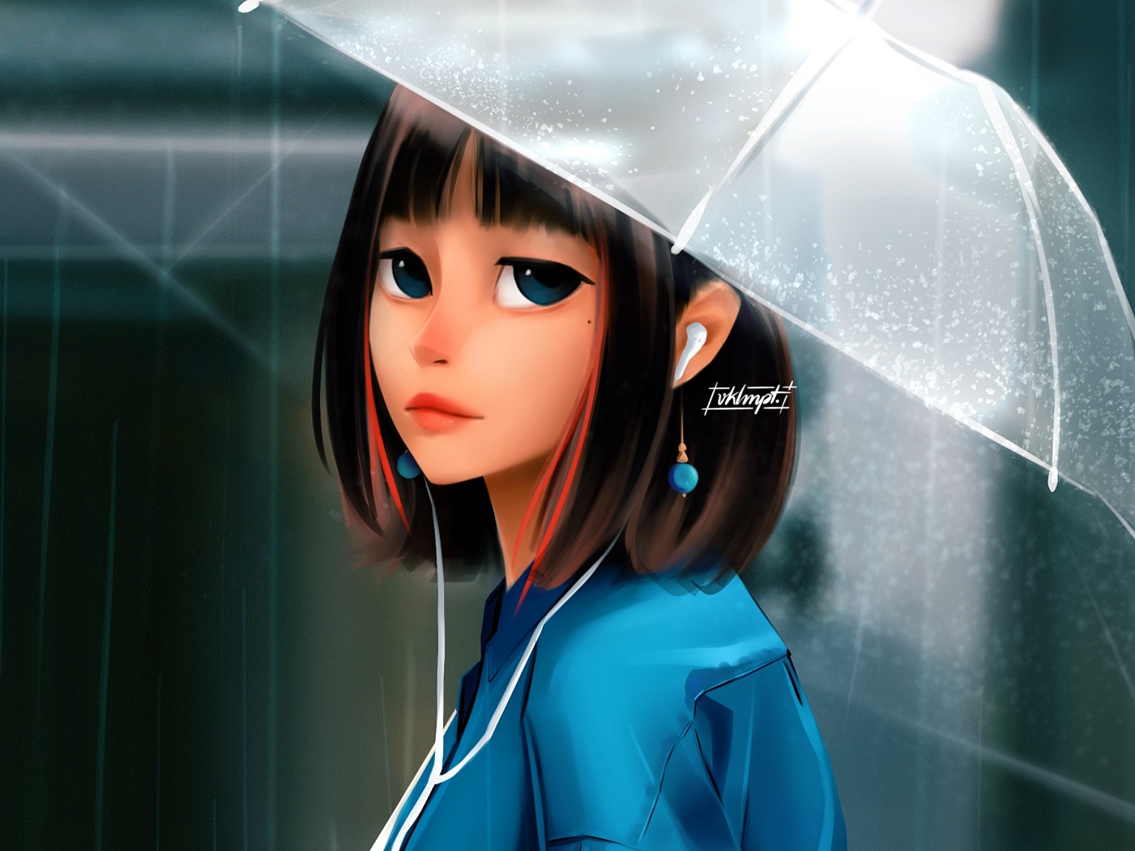 Free Vector  Gradient anime girl illustration