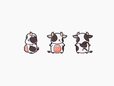Cow black cattle cute dairy dutch friesian holstein illustration milk vector white