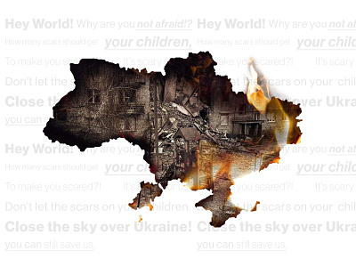 Ukraine design flame home photoshop poste ukraine