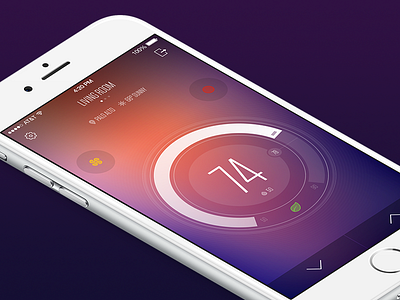 Kontrol App app ios kontrol nest themperature thermostat ui ux
