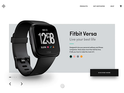 Fitbit Concept animation fitbit product slider ui ux web