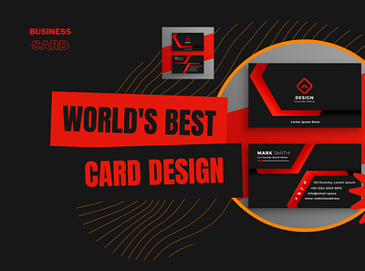 Red & Black Business Card Design branding business card business card design design graphic design print print design visiting card visiting card design