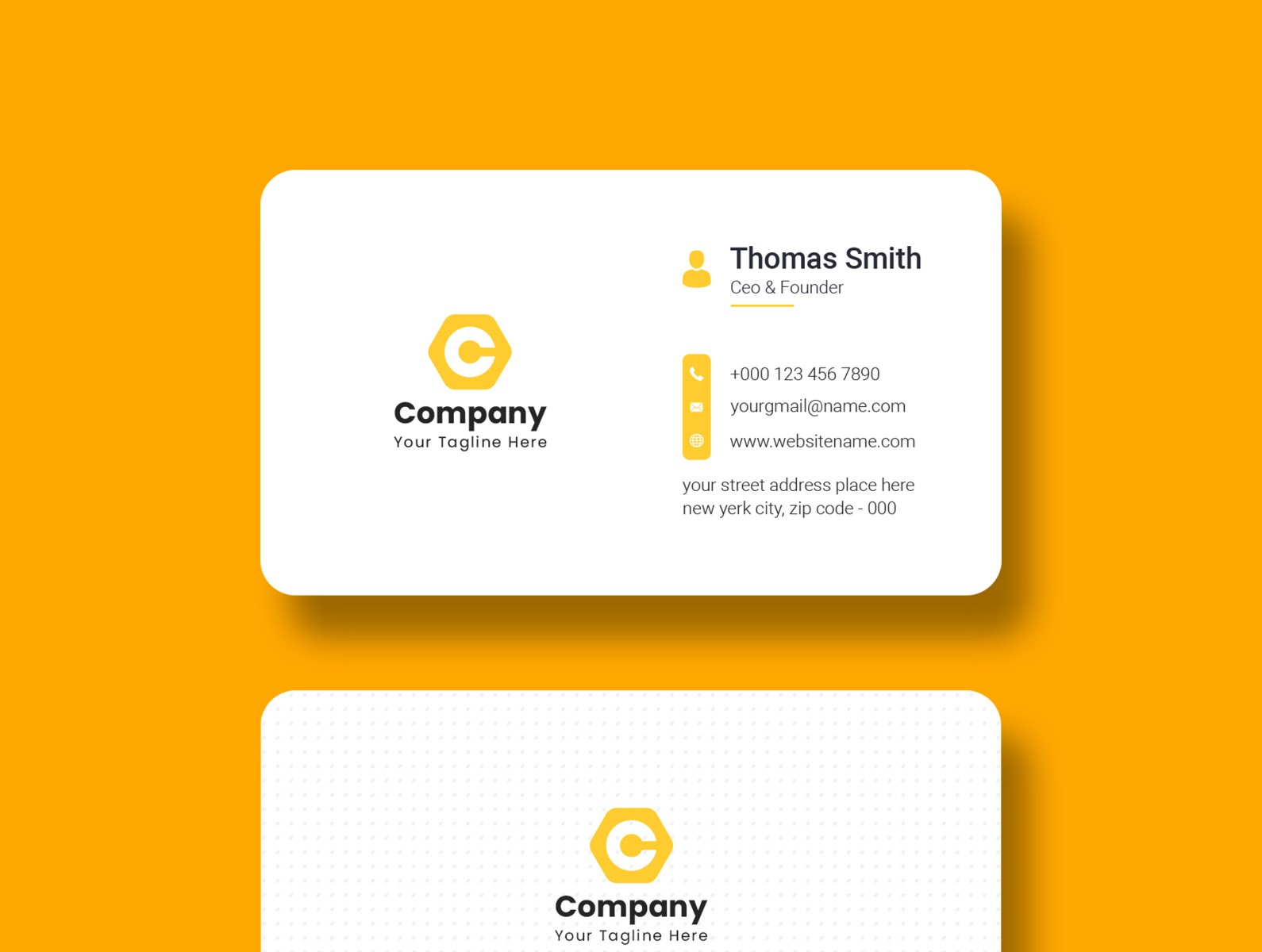 Clean Modern Business Card Design by Rezaul Rox on Dribbble