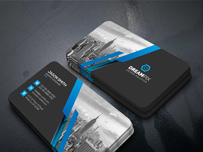 Business Card with Photo City 3d animation black business card design branding business card business card design business cards design graphic design illustration logo motion graphics print print design ui visiting card visiting card design visiting cards