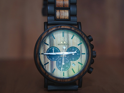 Charcoal & Wood Mix Wooden Watch Design l by GENTCREATE