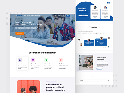 Study Together! · Elearning Landing Page clean course design e learning education education website elearning homepage landingpage learn learning skills study studying teaching ui ux web design website website design