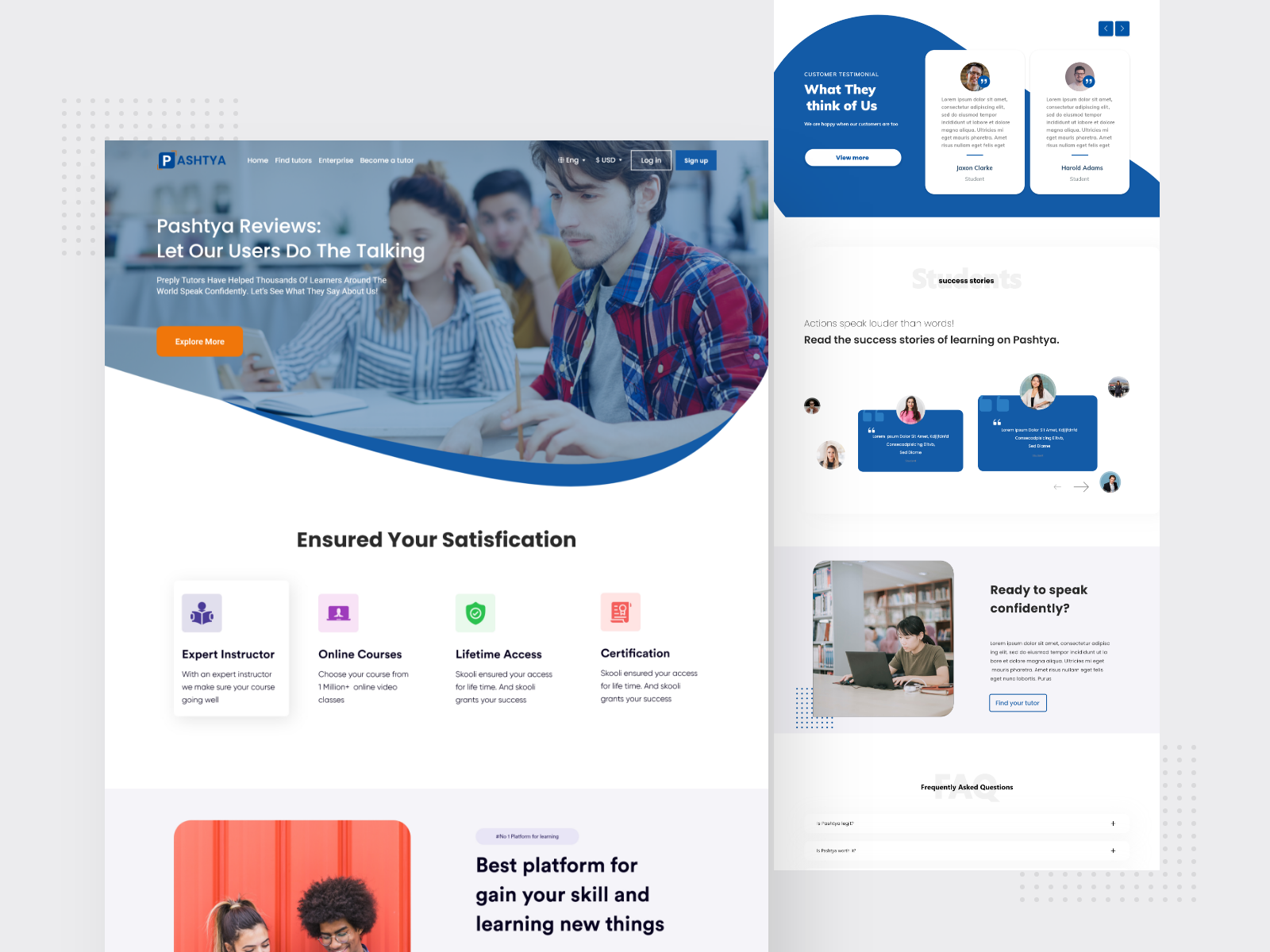 Study Together! · Elearning Landing Page by Asif Khan on Dribbble