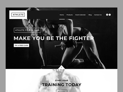 Fitness Landing Page agency clean design exercise fitness gym health healthy hero landing page muscle sport supplement ui ux web design website