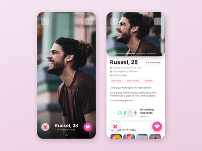 Daily UI 006 - Dating App's Profile