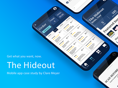 Hideout app branding casestudy design illustration logo mobile typography ux