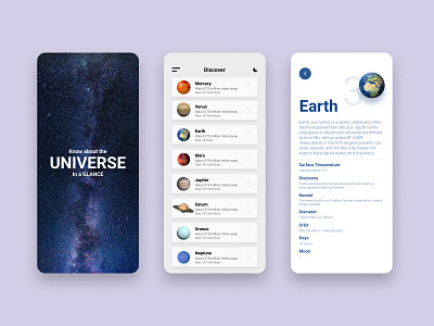 Planets app branding design graphic design illustration logo ui uitrends ux vector