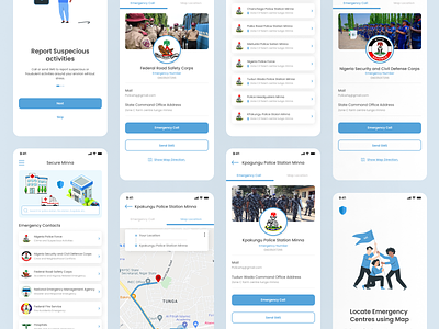 Emergency Response App (Secure Minna) app branding design designthinking illustration infromationacrhcitecture logo ui uitrends userexperience userexperiencedesign userflow userpersona ux