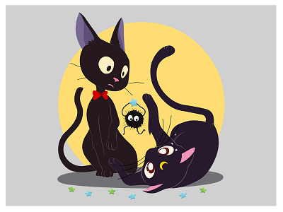 Kawaii Cats Illustration anime cats game geek kawai printing tshirt