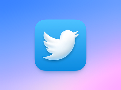 Twitter icon for macOS Big Sur big sur design icon icon design logo macos macos icon replacement replacement icon twitter