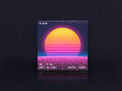 wavin' vibes - playlist cover arcade cover music playlist playlist cover retrowave sunset synthwave