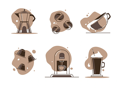 Coffee logo app design icon illustration logo vector